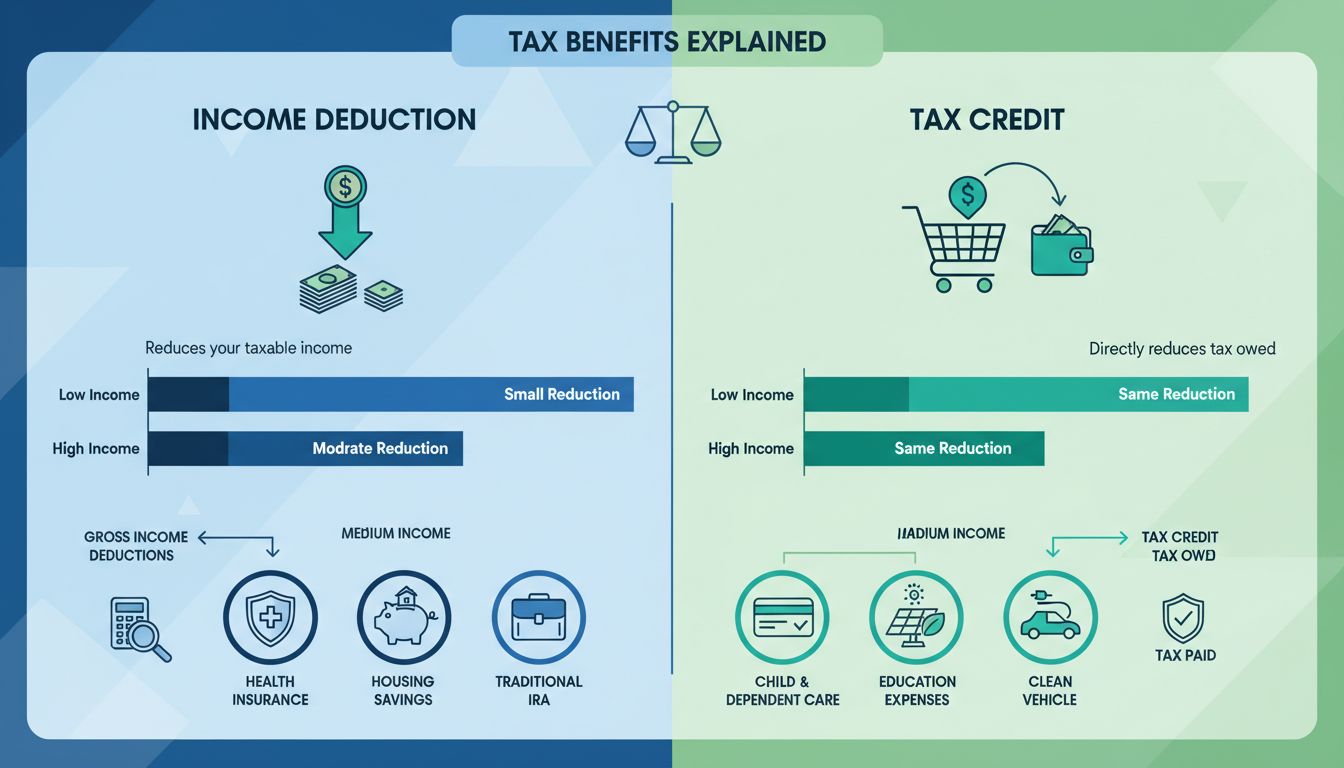 소득공제와 세액공제의 차이점과 절세 효과를 비교한 인포그래픽