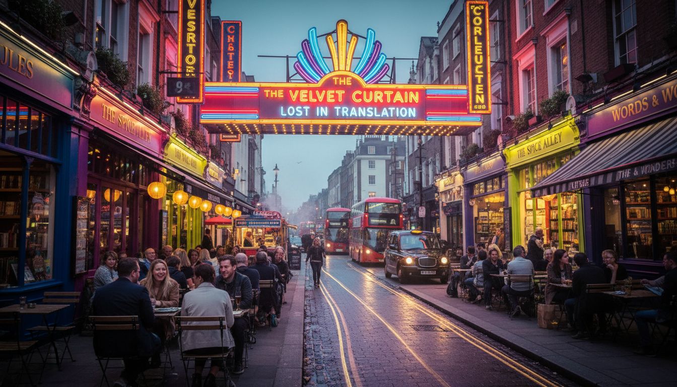 런던 소호의 활기차고 다양한 문화가 어우러진 거리 모습