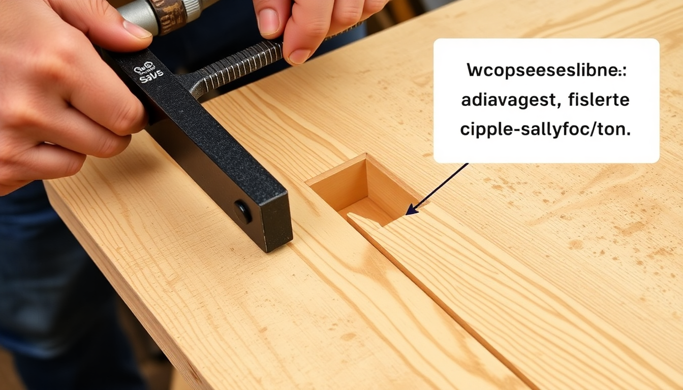 목공 프로젝트에서 본드를 바른 나무 조각을 클램프로 눌러 단단히 고정하는 모습