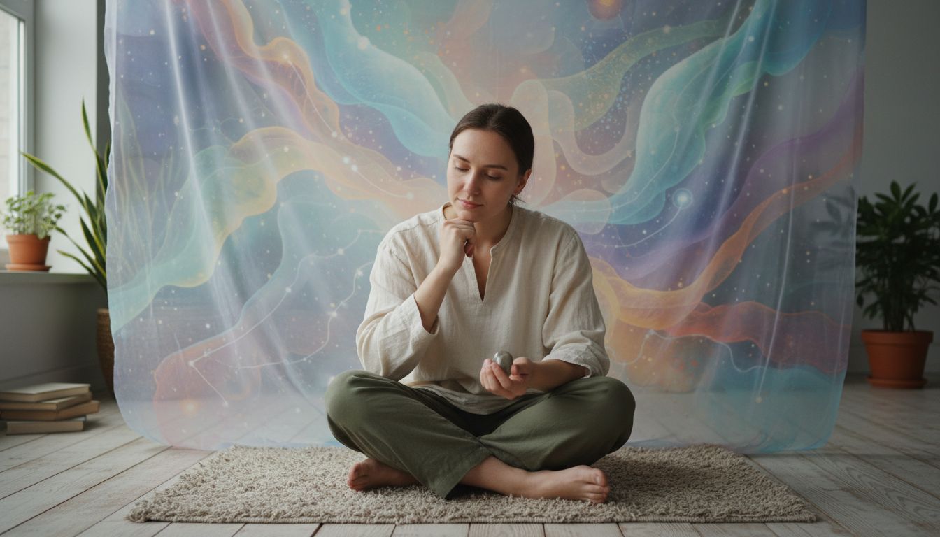 성적 취향 테스트를 통해 나의 내면을 발견하는 젊은 성인의 모습