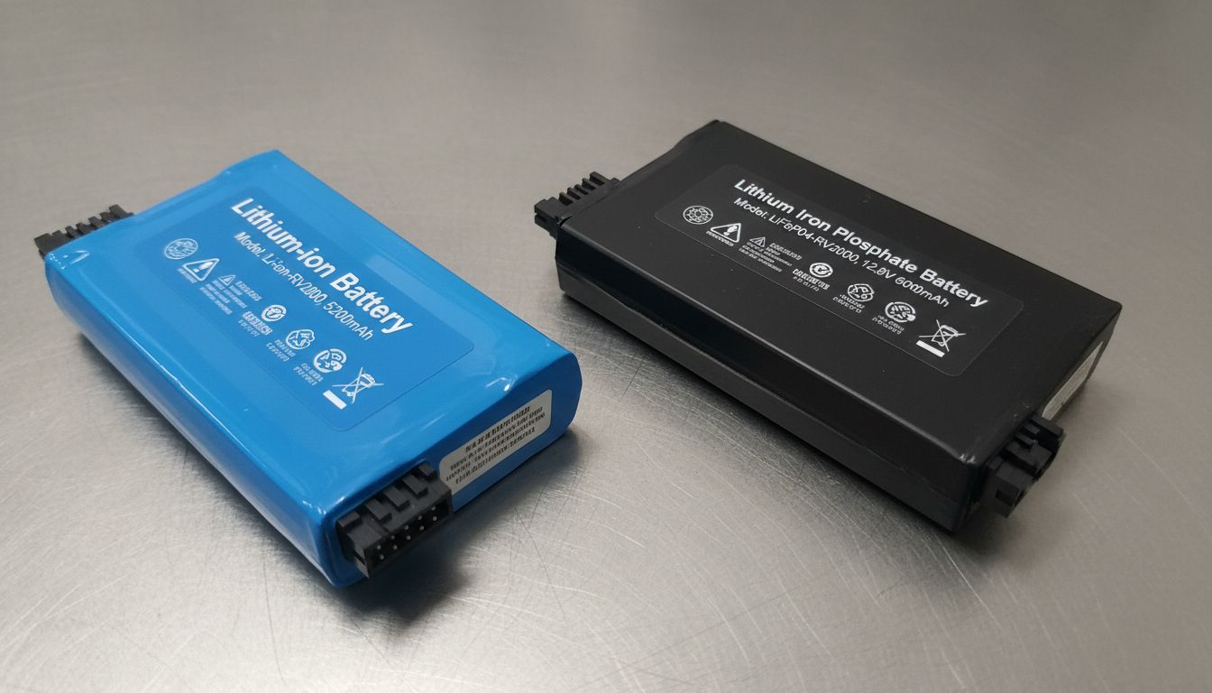 리튬 이온 배터리와 리튬 인산철 배터리를 나란히 보여주는 이미지