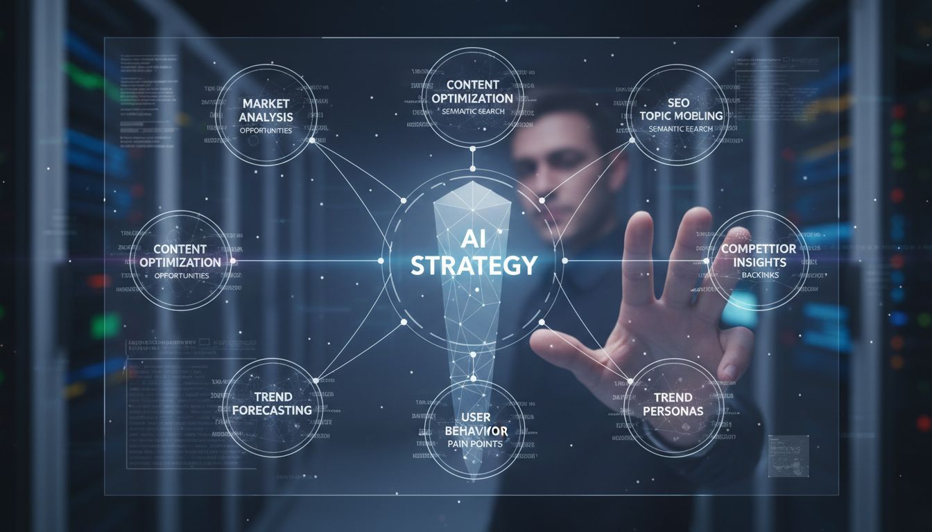 AI가 중심 주제와 관련 키워드들을 클러스터링하여 시각화한 마인드맵 이미지