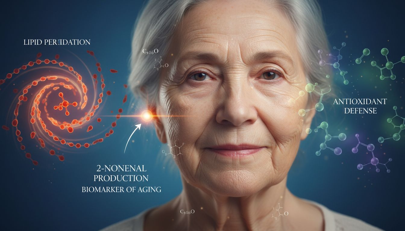 노넨알데하이드 생성과 노화 피부를 표현한 고화질 실사 이미지