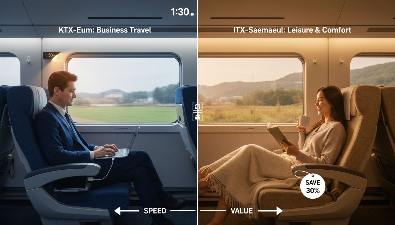 KTX-이음과 ITX-마음의 시간과 가격 비교, 탑승 경험의 차이