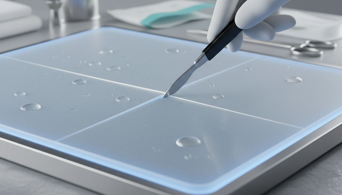 칼집이 금세 복원되어 항균 기능이 뛰어난 의료용 TPU 소재 도마의 표면 확대 이미지